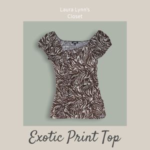 Slimming Exotic Print Top
